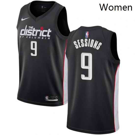 Womens Nike Washington Wizards 9 Ramon Sessions Swingman Black NBA Jersey City Edition